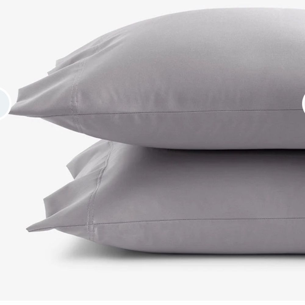 The Company Store Legends Premium Supima Sateen Pillowcase Set King Silver NWOT